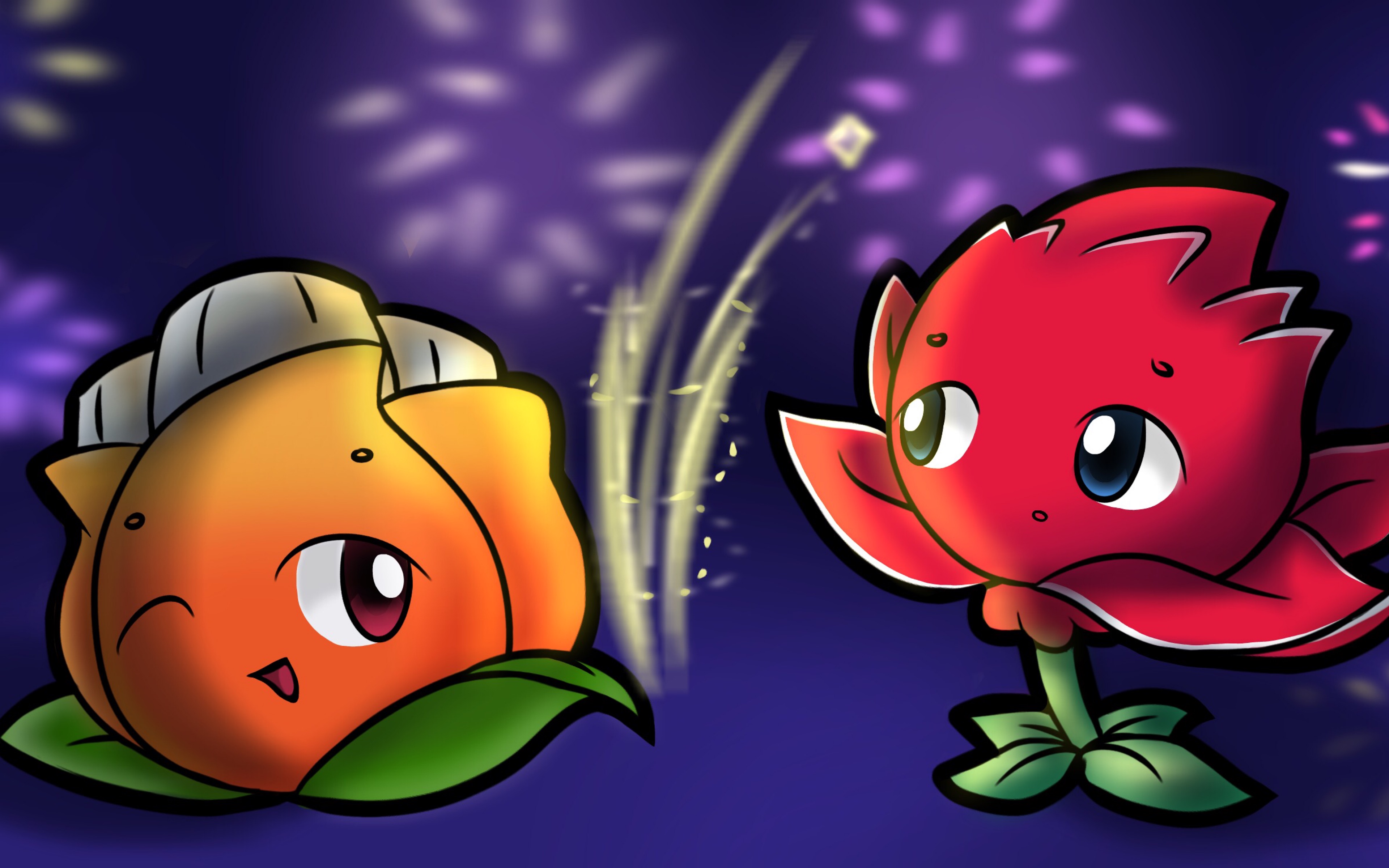 【pvz指绘日记】相信我,今晚你会看到最美的烟火;-)【红针花&阿开木木