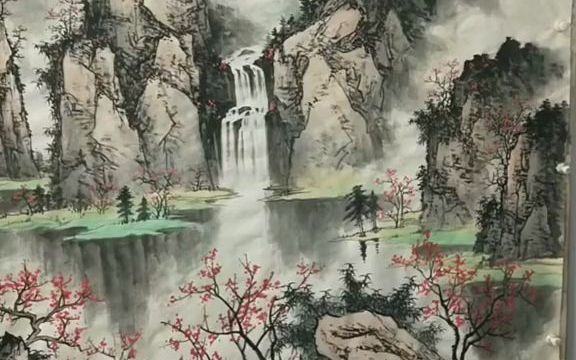 【国画】漓江山水画,大八尺哔哩哔哩bilibili