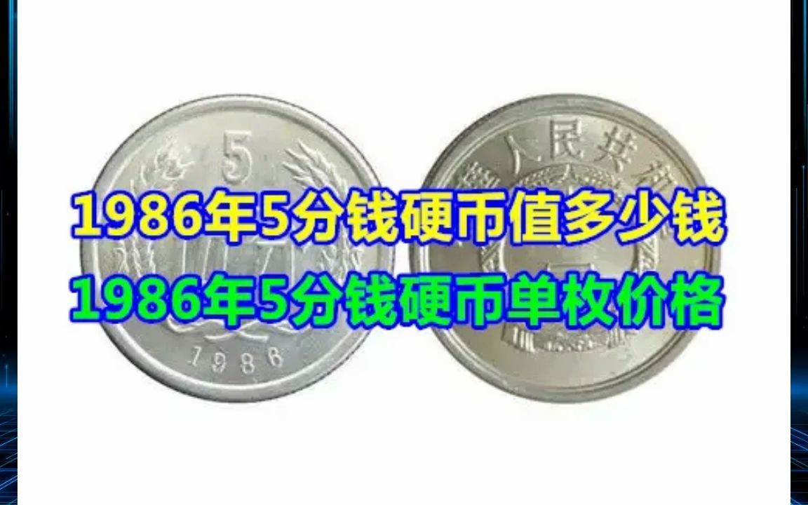 1986年5分钱硬币值多少钱(1986年5分钱硬币单枚价格)哔哩哔哩bilibili