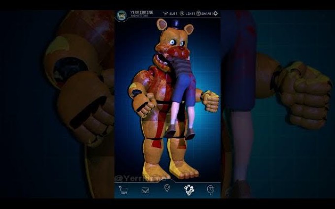 [图]FNAF AR Bite 83 Fredbear（损坏的 Fredbear 前传）- 工作坊动画（宽幅）