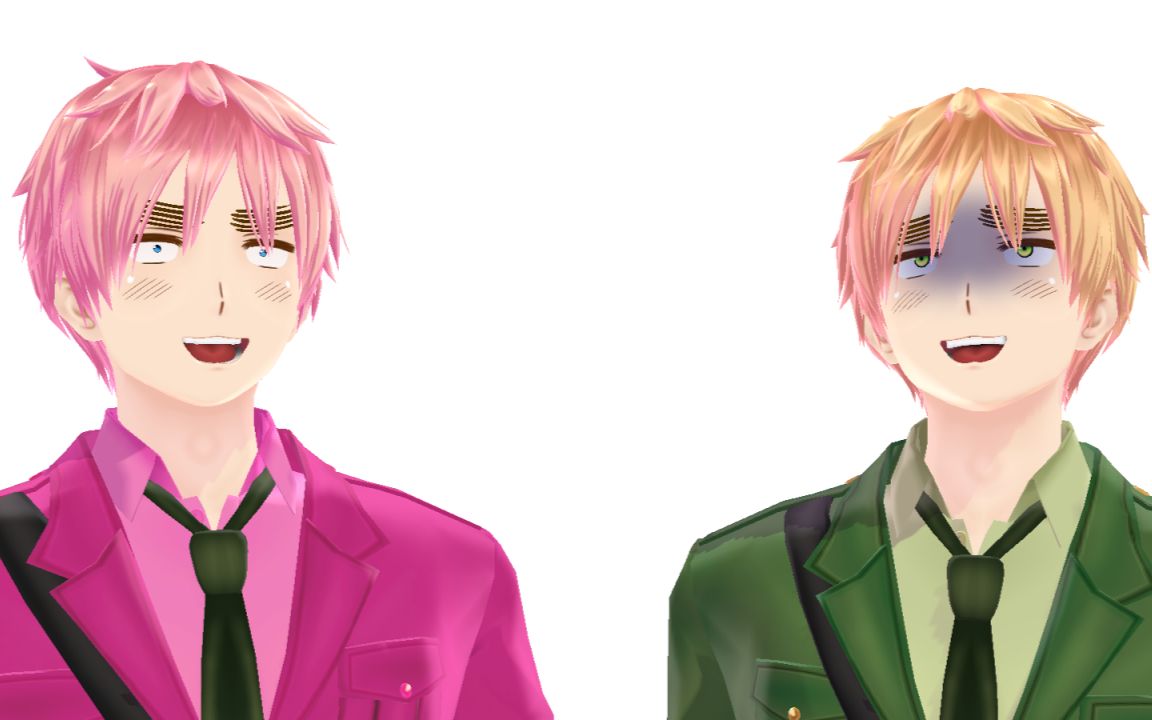 【aph/mmd】双英的被害妄想携带女子(笑)