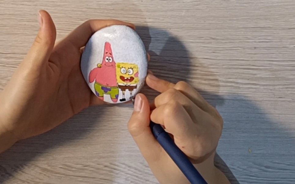 海绵宝宝和派大星 | 石头画