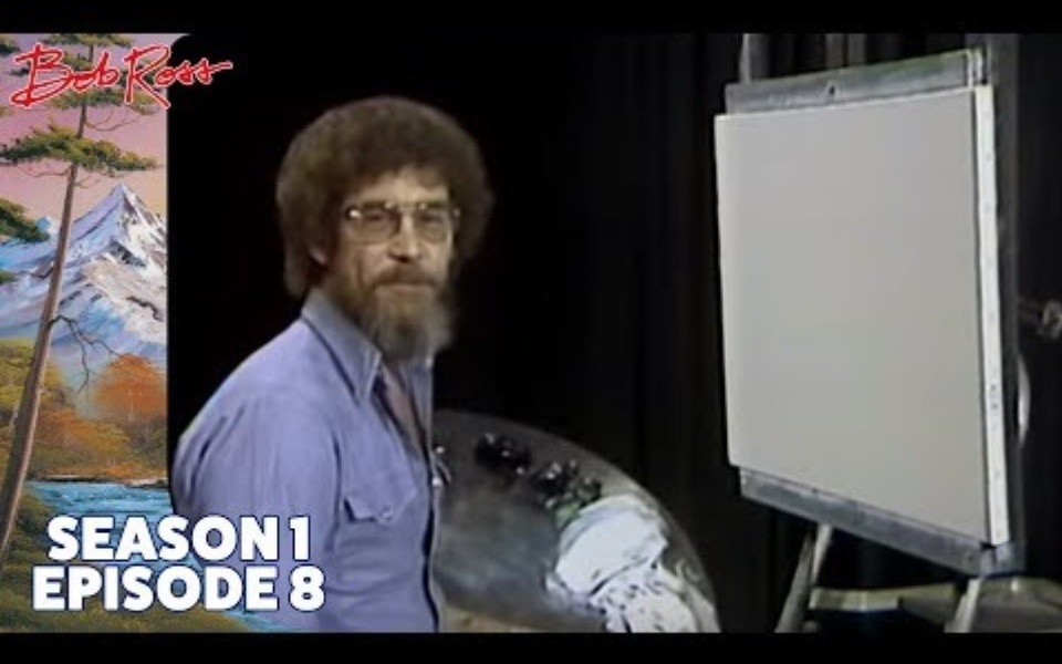 【熟肉】BobRoss油管最火教程绘画的乐趣第一季第八集静谧峡谷(Bob Ross Peaceful Valley Season 1 Episode 8)哔哩哔哩bilibili