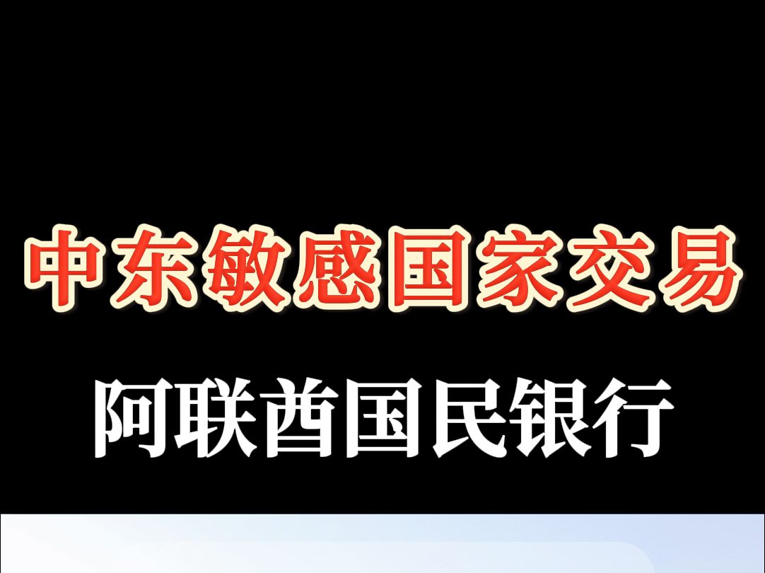 还在为中东敏感国家交易烦恼?快来看看阿联酋国民银行!哔哩哔哩bilibili