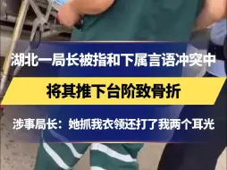 Download Video: 湖北一局长被指和下属言语冲突中 将其推下台阶致骨折 涉事局长：她抓我衣领还打了我两个耳光“我本能阻止时她摔了下去”