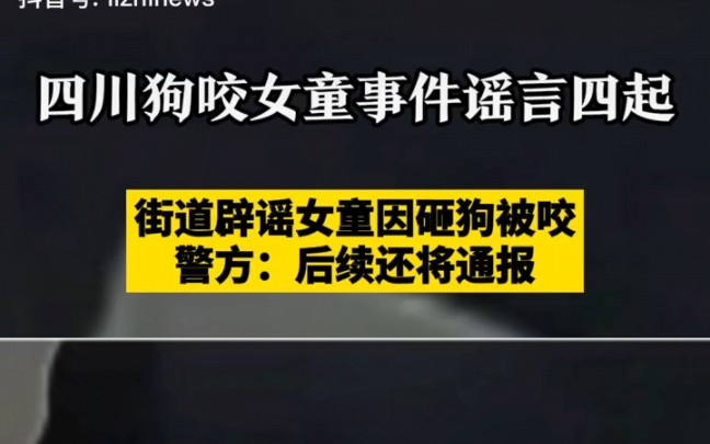 [图]爱狗人士造谣小女孩 成都崇州街道辟谣 警方：后续还将通报。