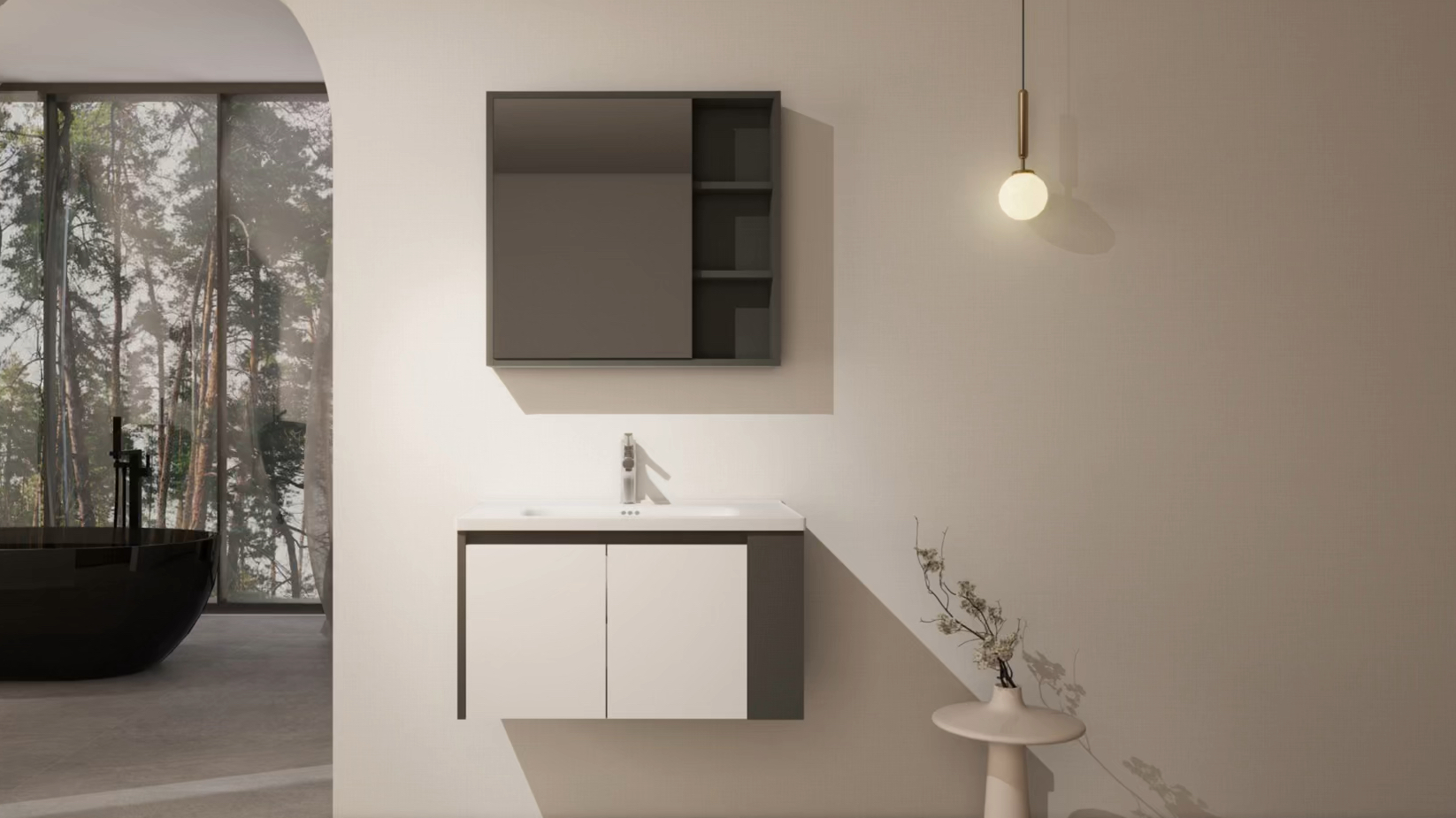 极简风浴室柜丨整饰空间 雅致生活