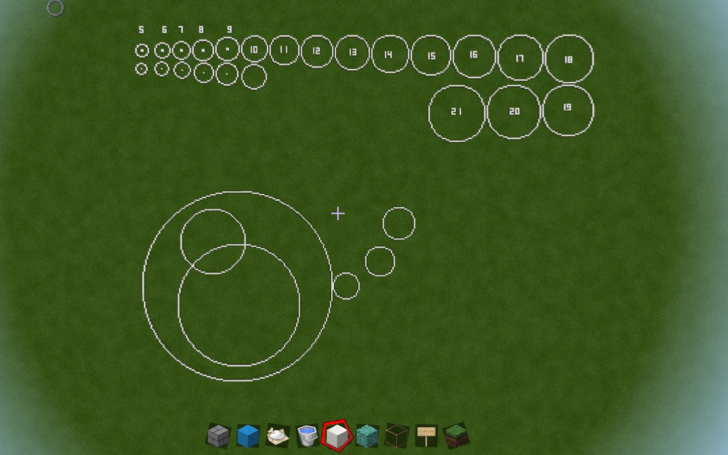 画圆公式诞生了【minecraft结构建筑教学】_哔哩哔哩_bilibili