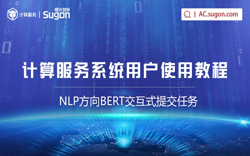 曙光智算平台Eshell用户使用手册  NLP方向BERT交互式提交任务v1.0哔哩哔哩bilibili