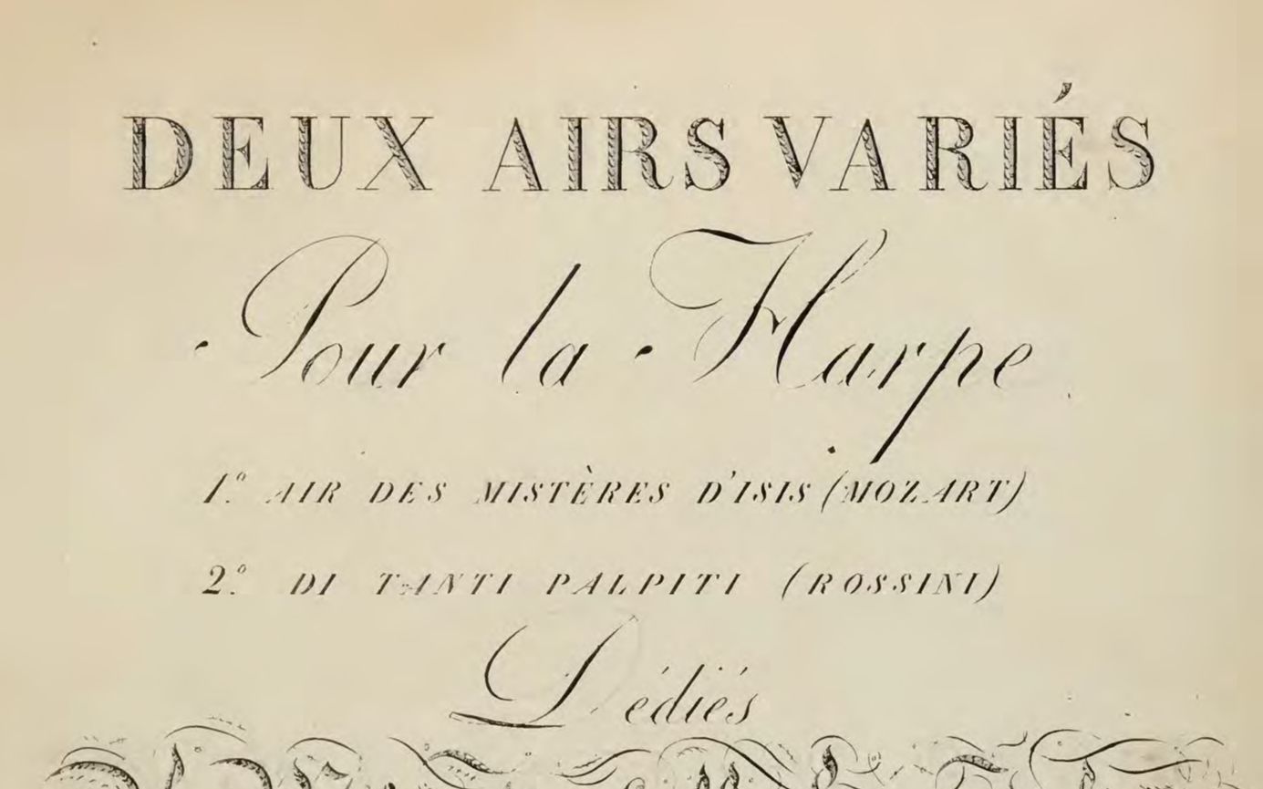 [图]［曲谱同步］［豎琴］2 Airs variés 两首咏叹调变奏曲, Op.7 No. 1 By F.Laurent