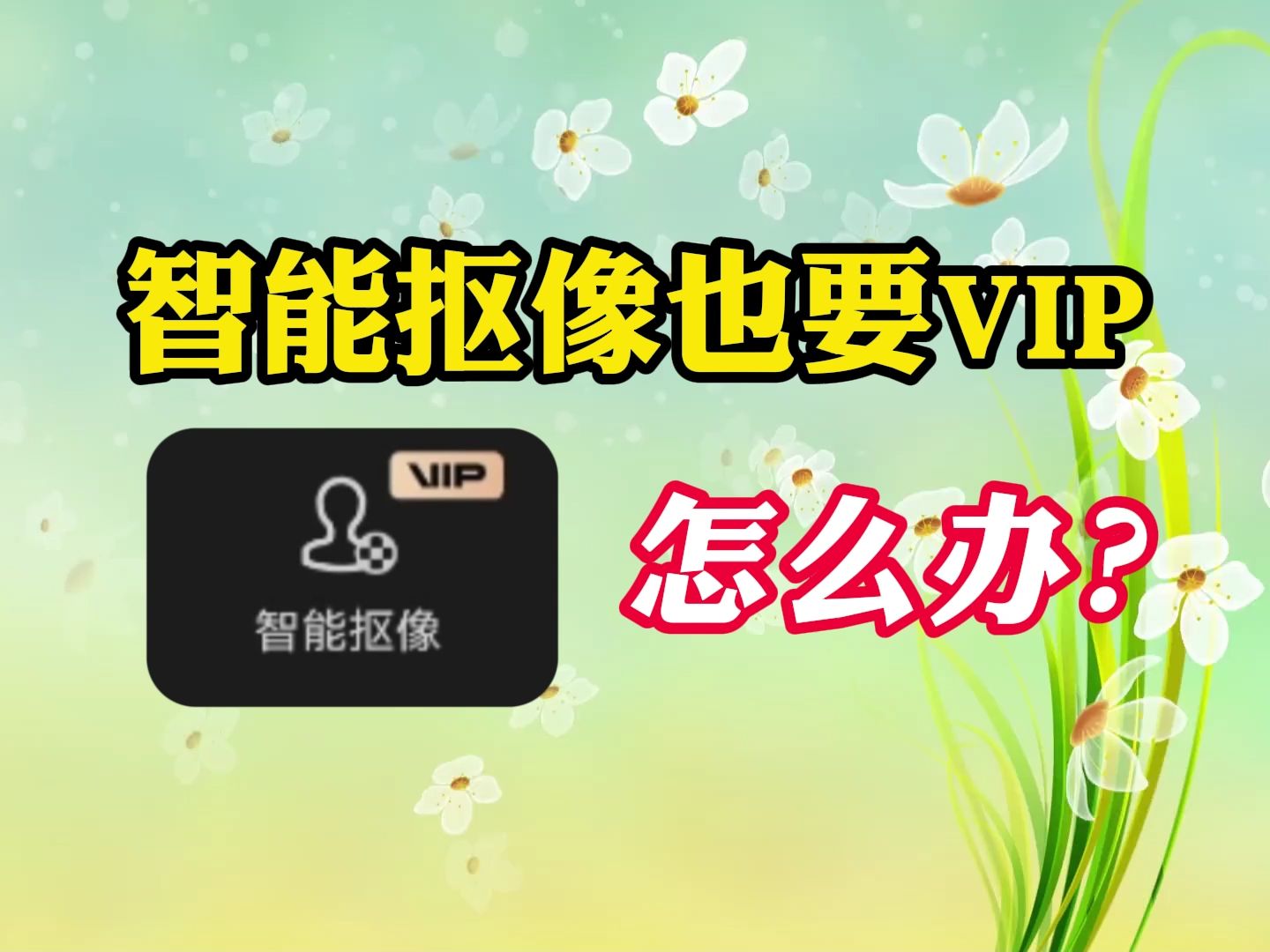 剪映智能抠像也要VIP,1个办法教你解决哔哩哔哩bilibili