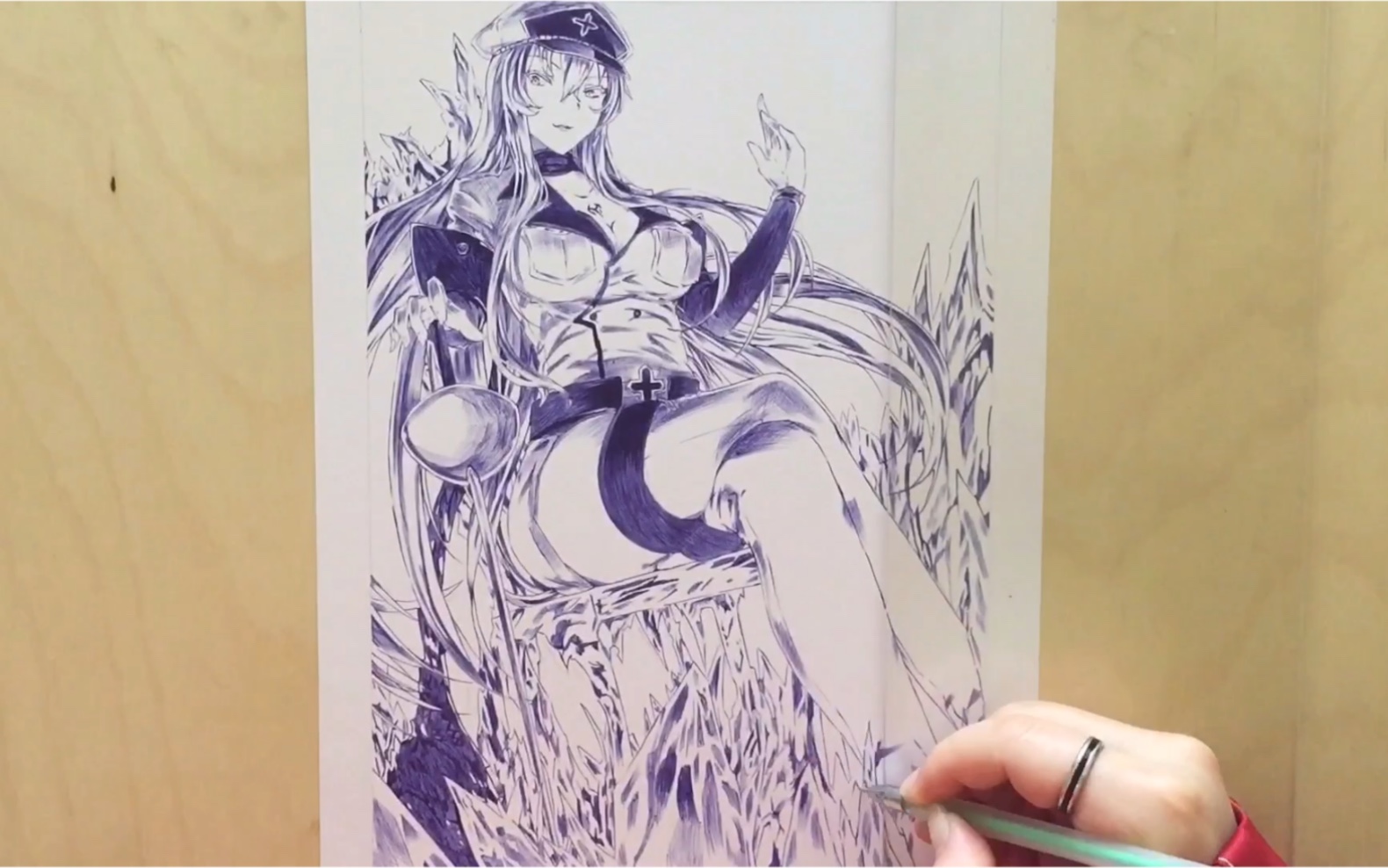 圆珠笔手绘艾斯德斯