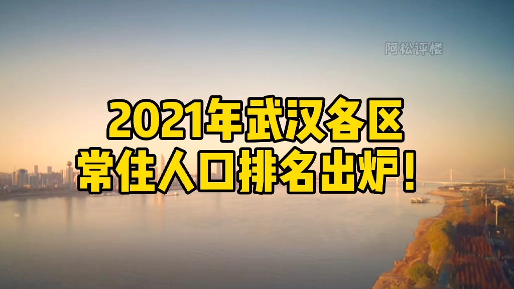 2021年武汉各区常住人口排名出炉!哔哩哔哩bilibili