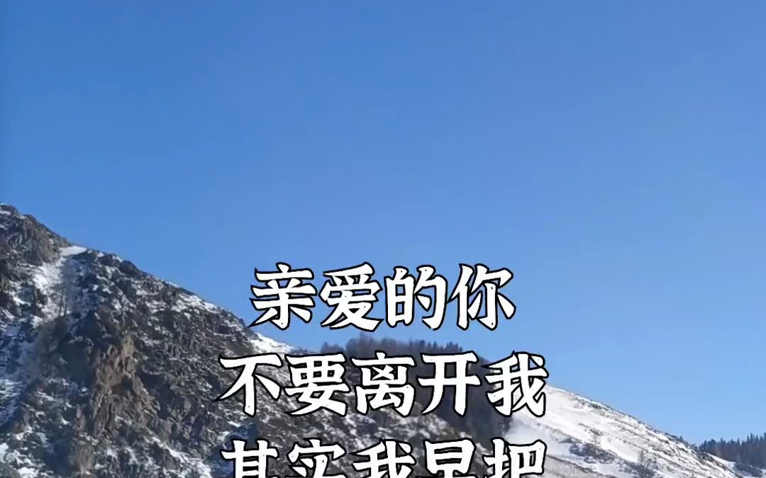 亲爱的你不要离开我