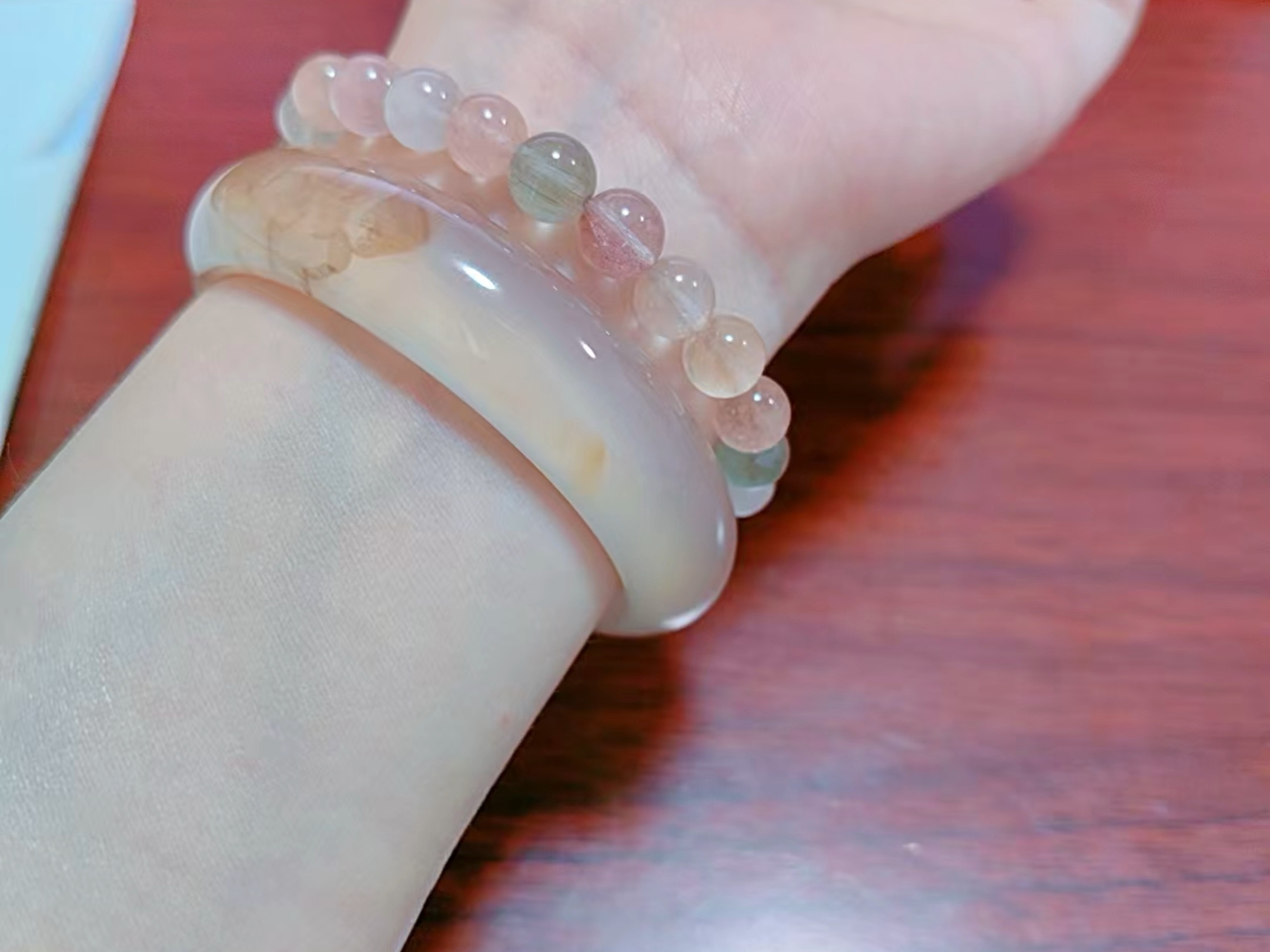 各种水晶玛瑙玉髓手镯买家秀欣赏 感谢返图
