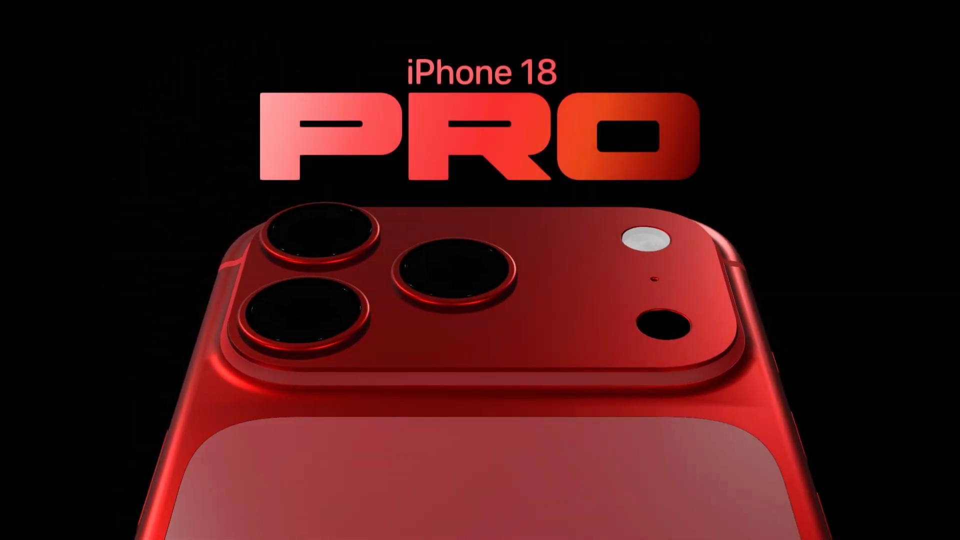 Apple【iPhone 18 Pro 宣传片！】左边打孔屏！家族式镜头！A20芯片！红苹果！