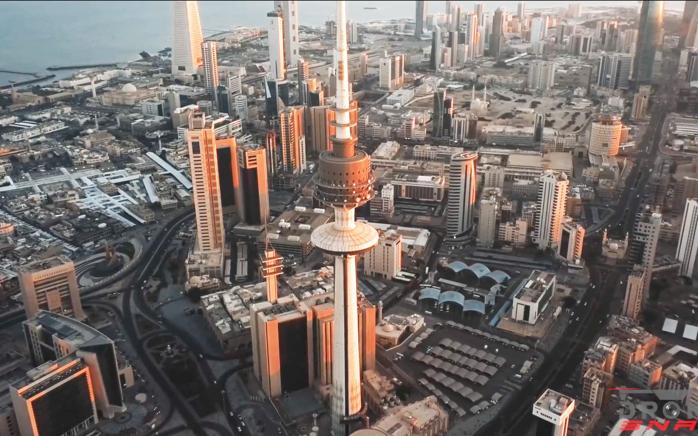 【4k航拍】无人机视角走进中东富豪城市-科威特城,城建排名世界前列!