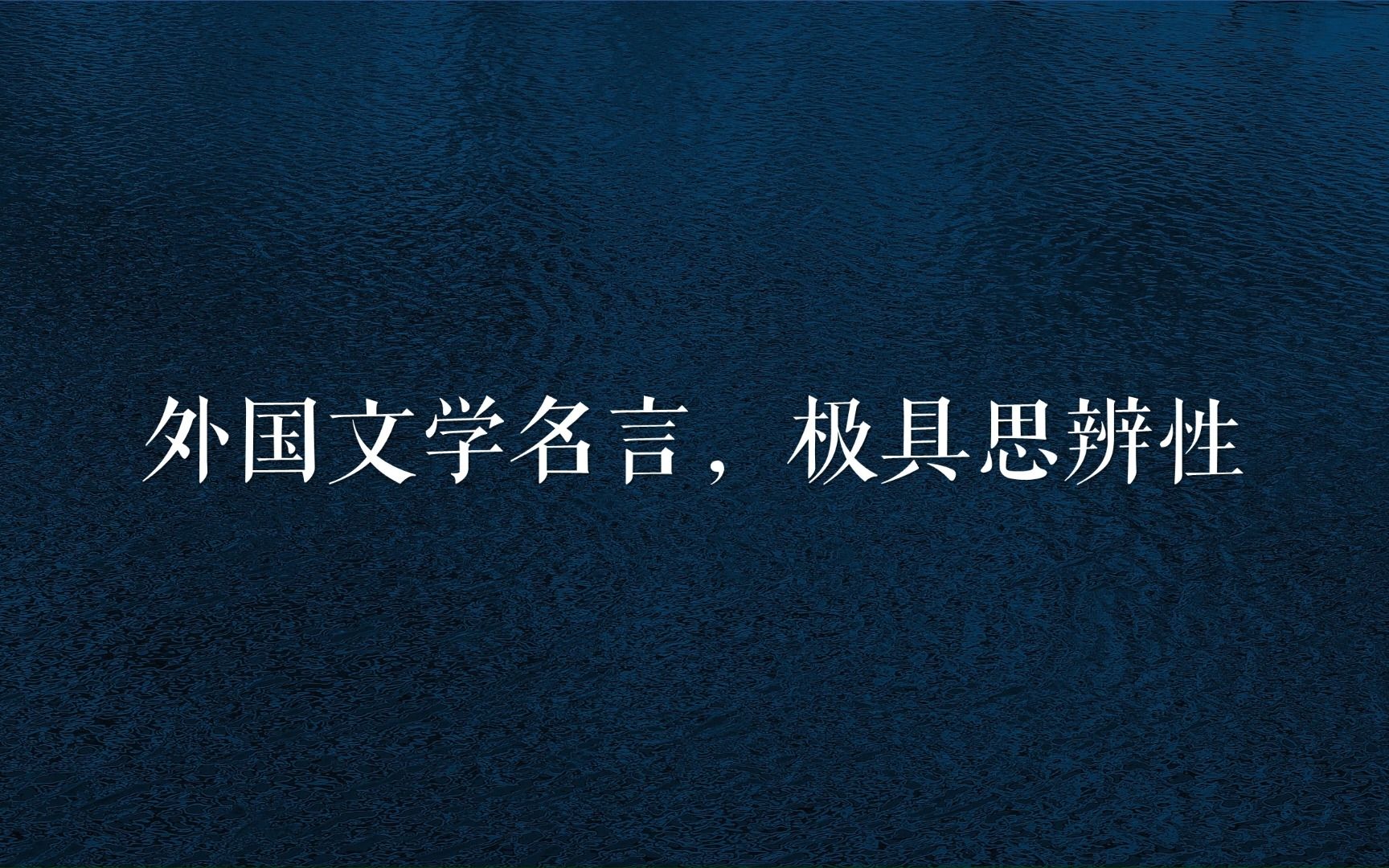 果断积累:外国文学名言,极具思辨性(一)哔哩哔哩bilibili