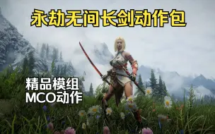 Download Video: 【上古卷轴5】永劫无间长剑动作包  动作演示 N网精品MOD 战斗近战MOD推荐 MCO动作模组