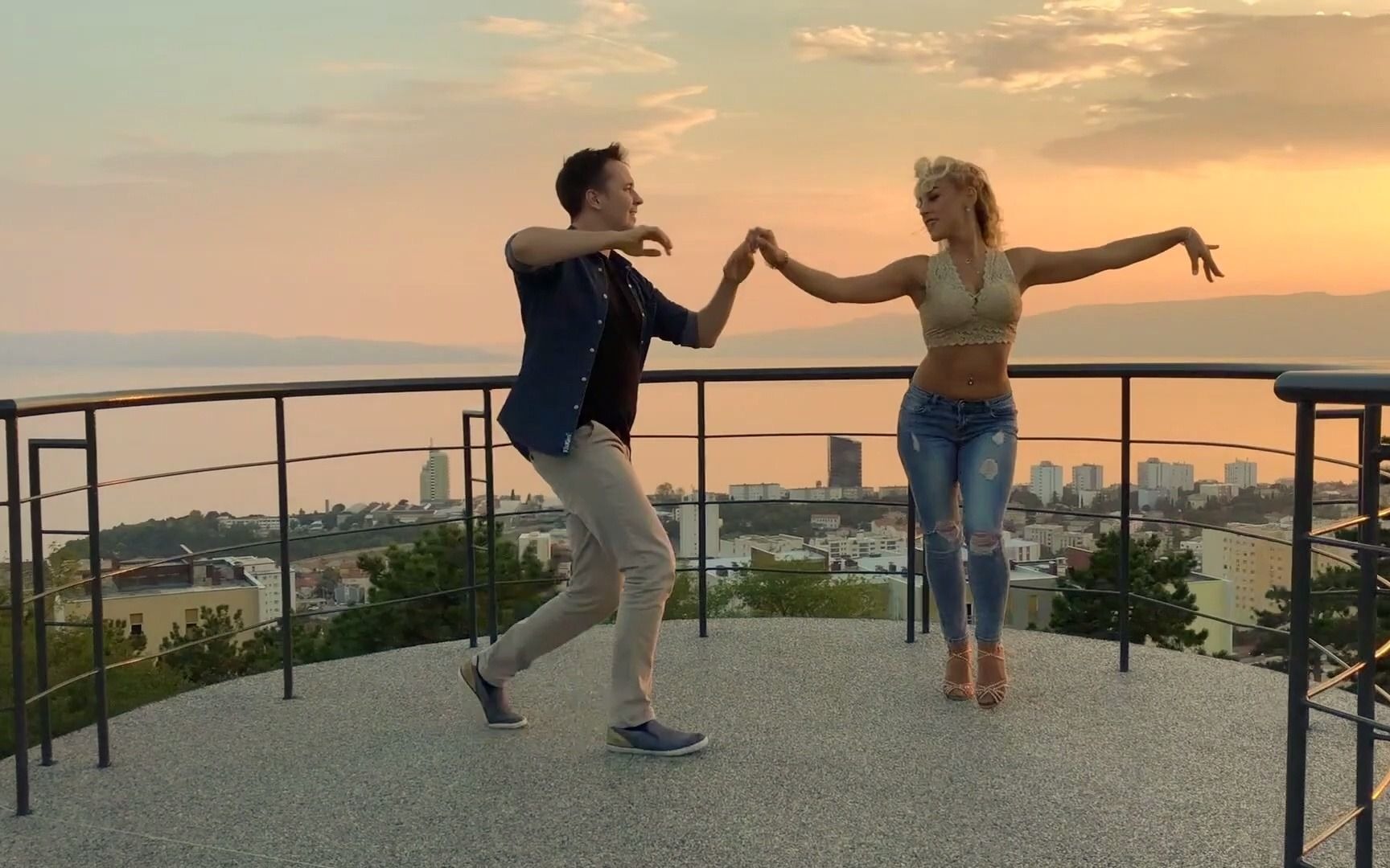 amazing salsa dance with most beautiful sunset view!