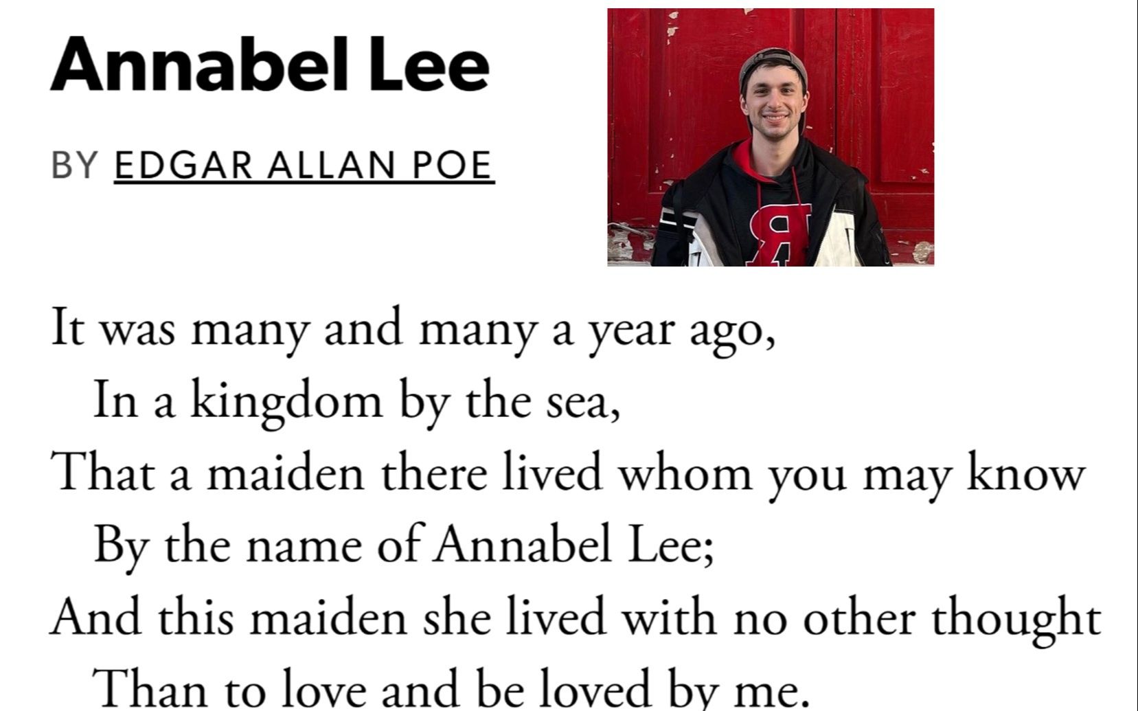 Annabelle Lee Poem Analysis 安娜贝尔ⷤ𘽠诗歌分析哔哩哔哩bilibili