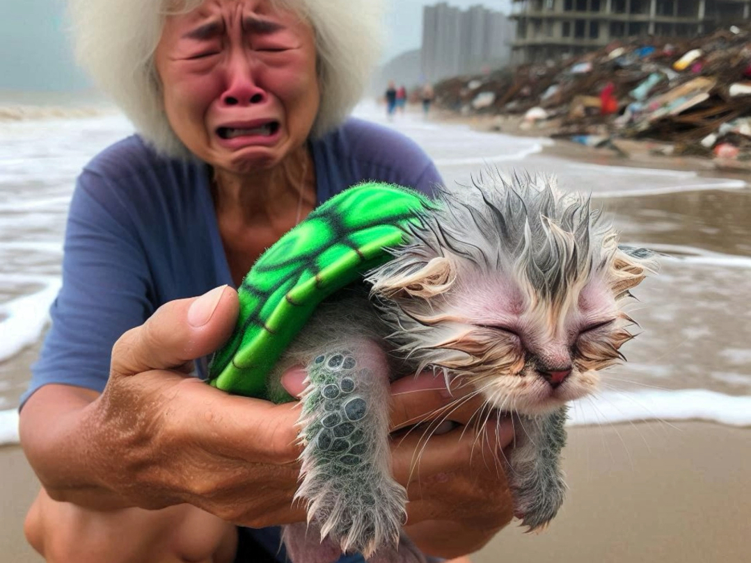 [图]谁来帮帮可怜的小龟猫吧！🥺它救了奶奶自己却累倒了，奶奶哭得好伤心😭 #可爱猫