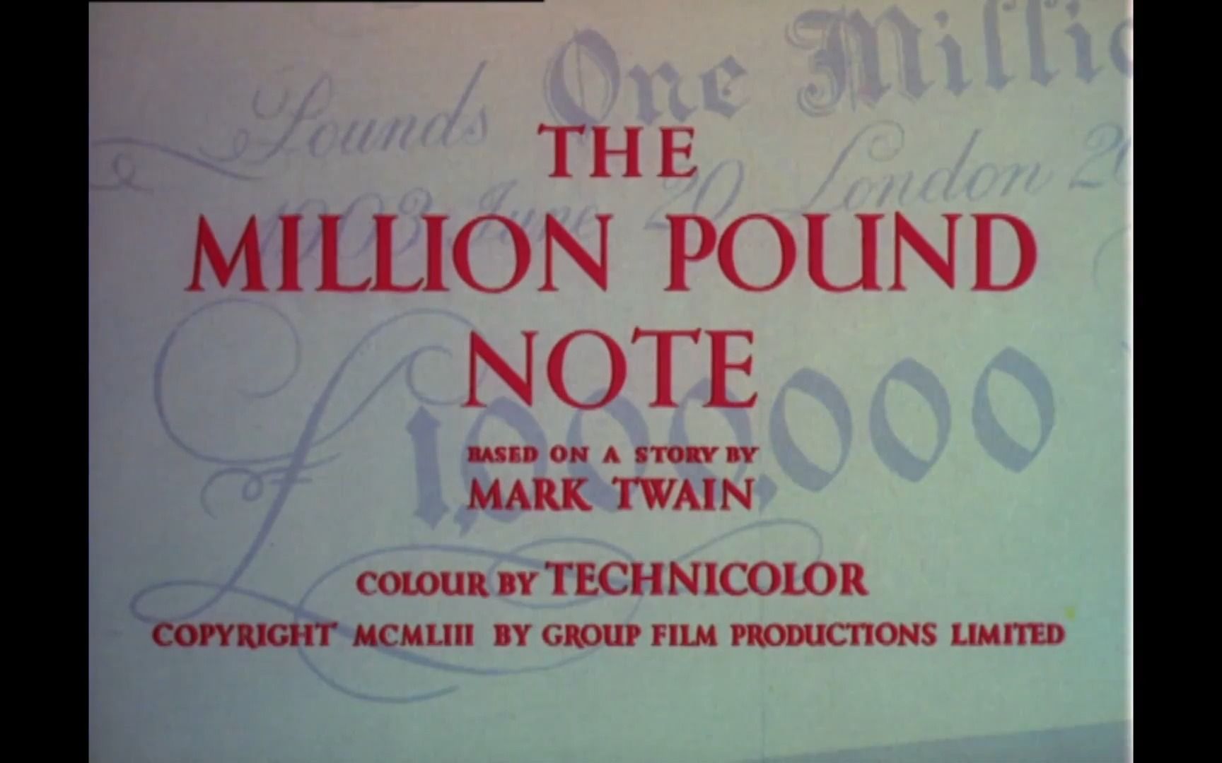 the million pound bank note