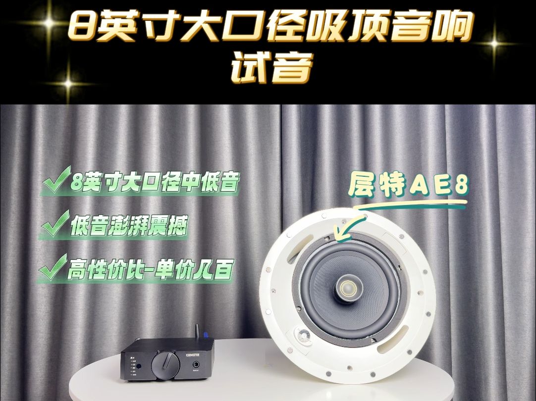 层特8英寸吸顶音响 AE8试音哔哩哔哩bilibili