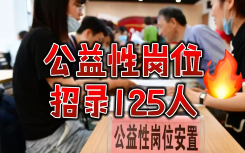 公益性岗位招录125人,看到岗位后你会报考吗?哔哩哔哩bilibili