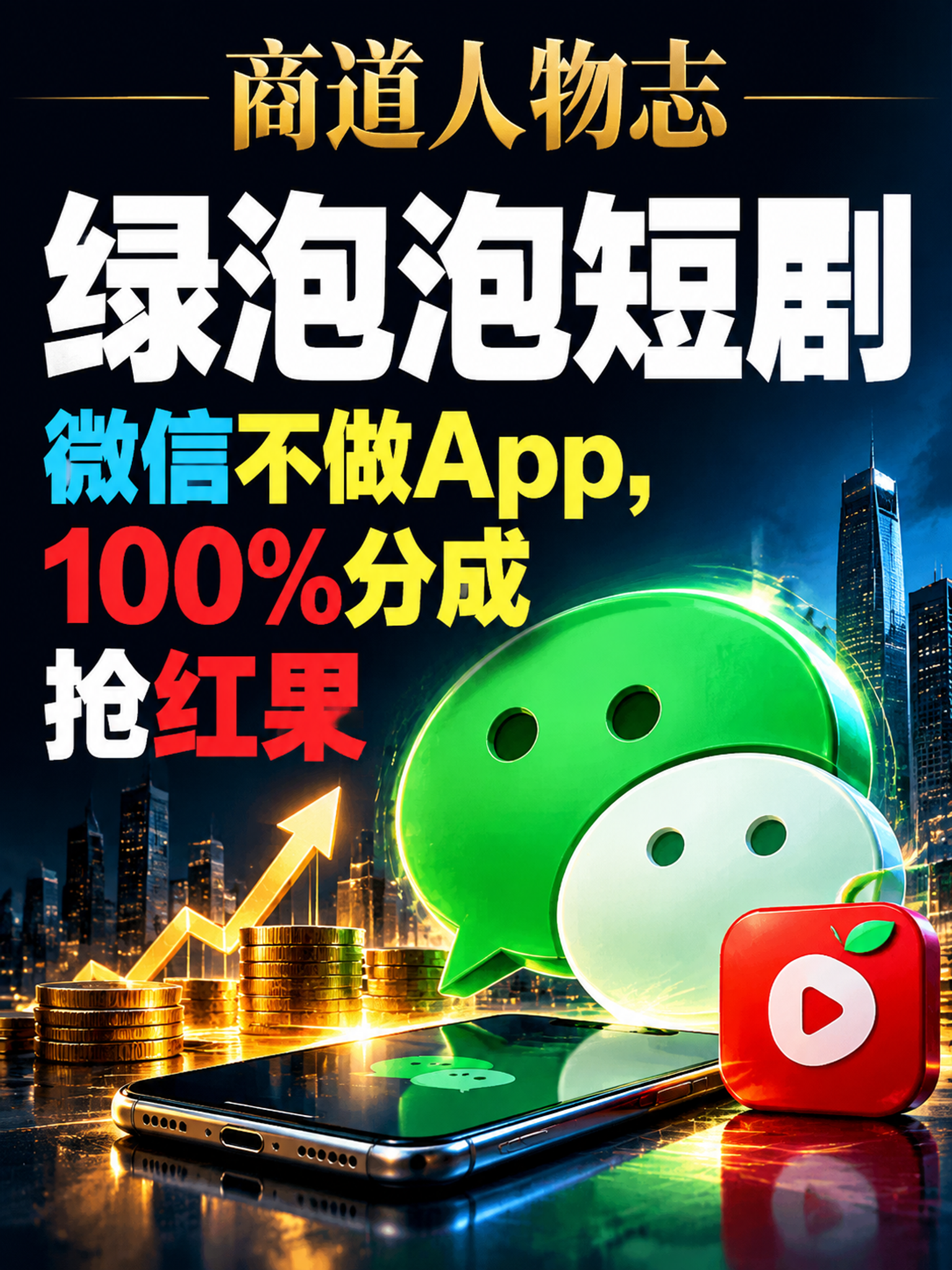 微信不做App，用绿泡泡短剧对标红果1.68亿日活