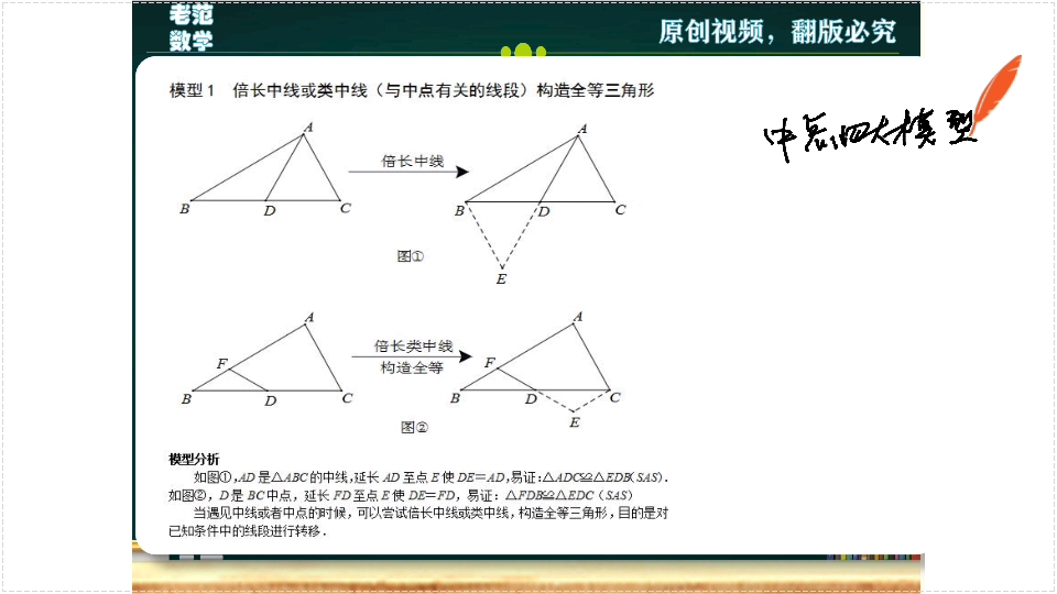 中点四大模型倍长中线.哔哩哔哩bilibili