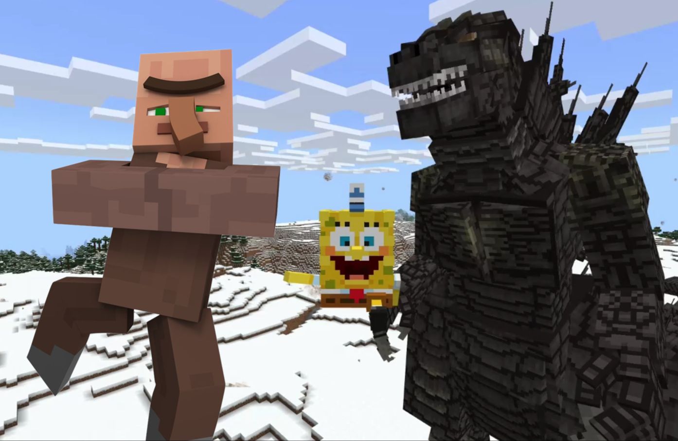 魔哒解说我的世界2024基岩版全新哥斯拉 能秒杀一切生物