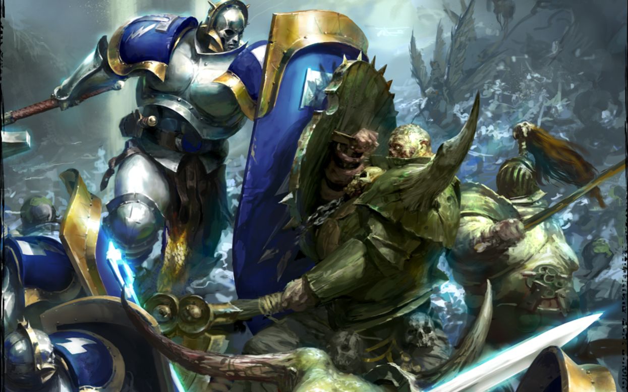 战锤西格玛时代对战视频:aos3.1 金人 vs 纳垢