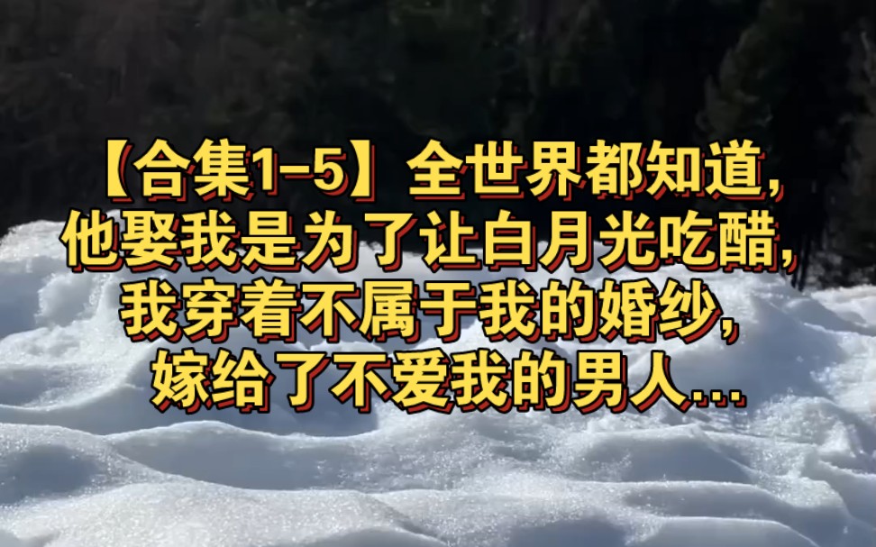 [图]全世界都知道，他娶我是为了让白月光吃醋，我穿着不属于我的婚纱，嫁给了不爱我的男人...