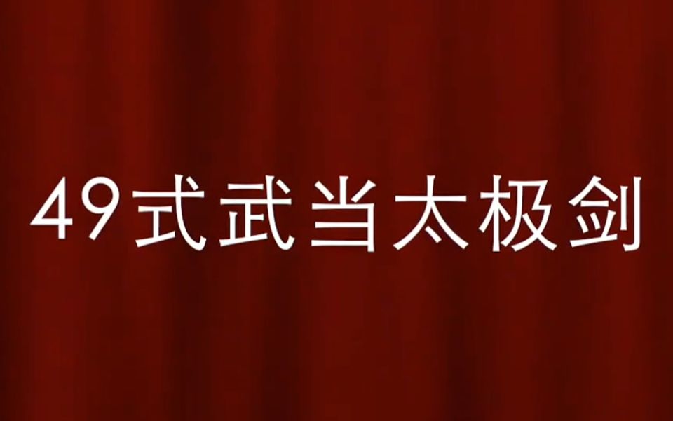 49式武当太极剑 表演者:苏韧峰