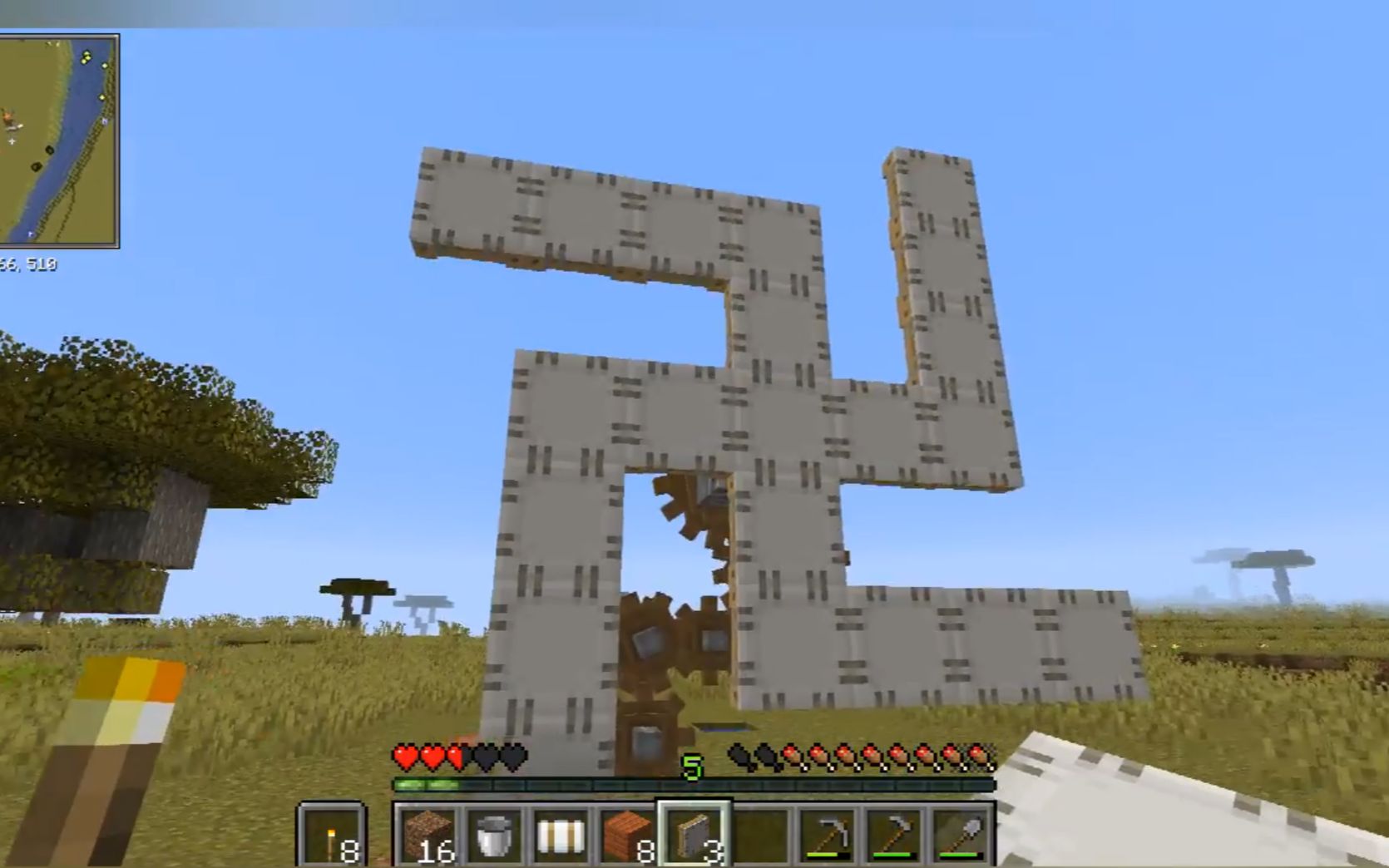 【二王戏猪】我的世界create 101 第一集:大风车!