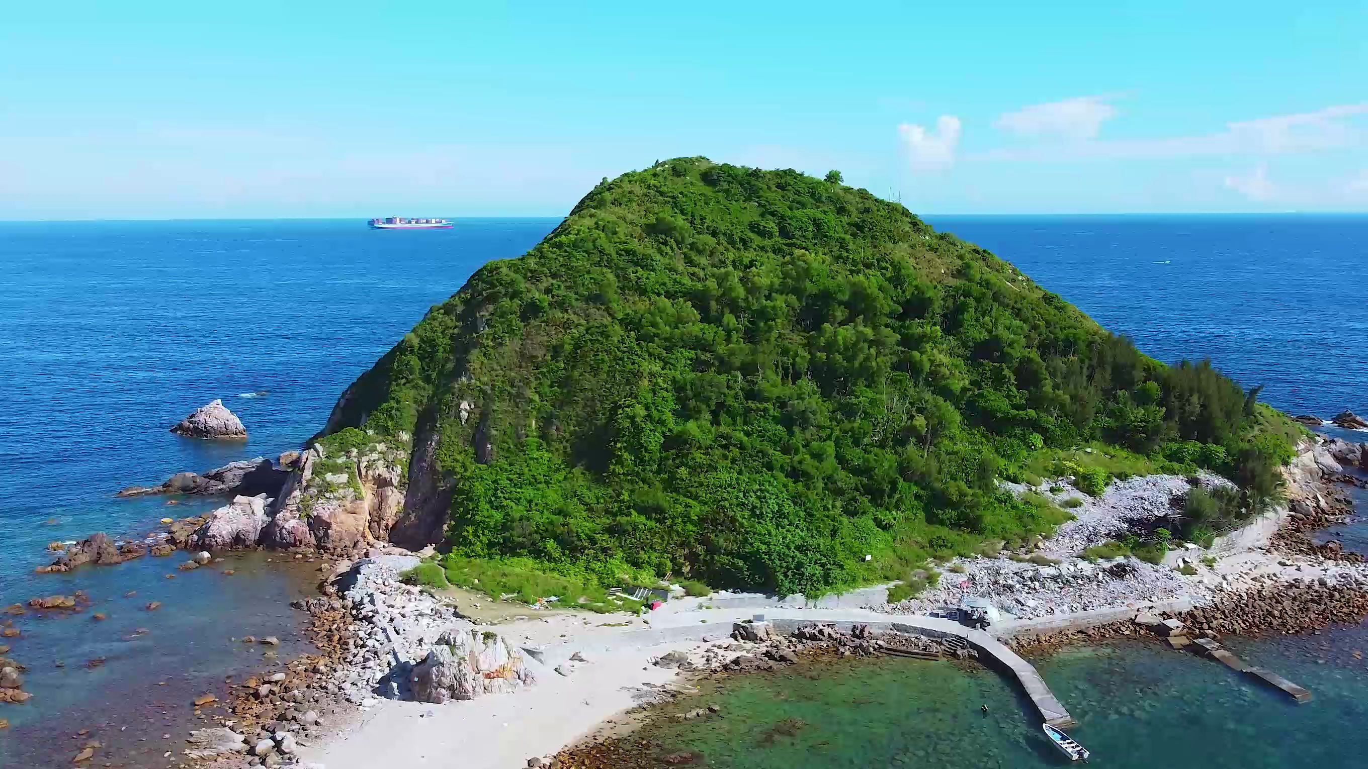 都不及自己站在阳光下按一下留住风景的快门-深圳西冲情人岛航拍