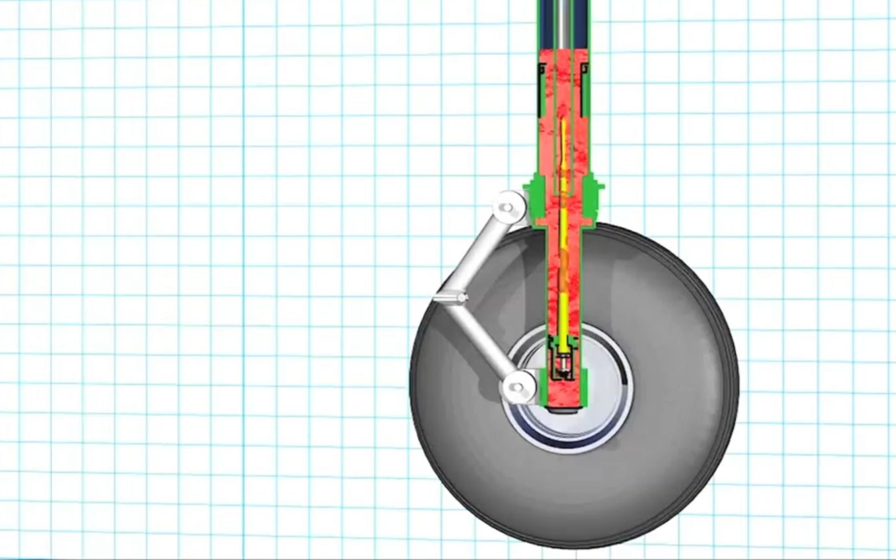 飞机起落架减震系统工作原理3D展示哔哩哔哩bilibili