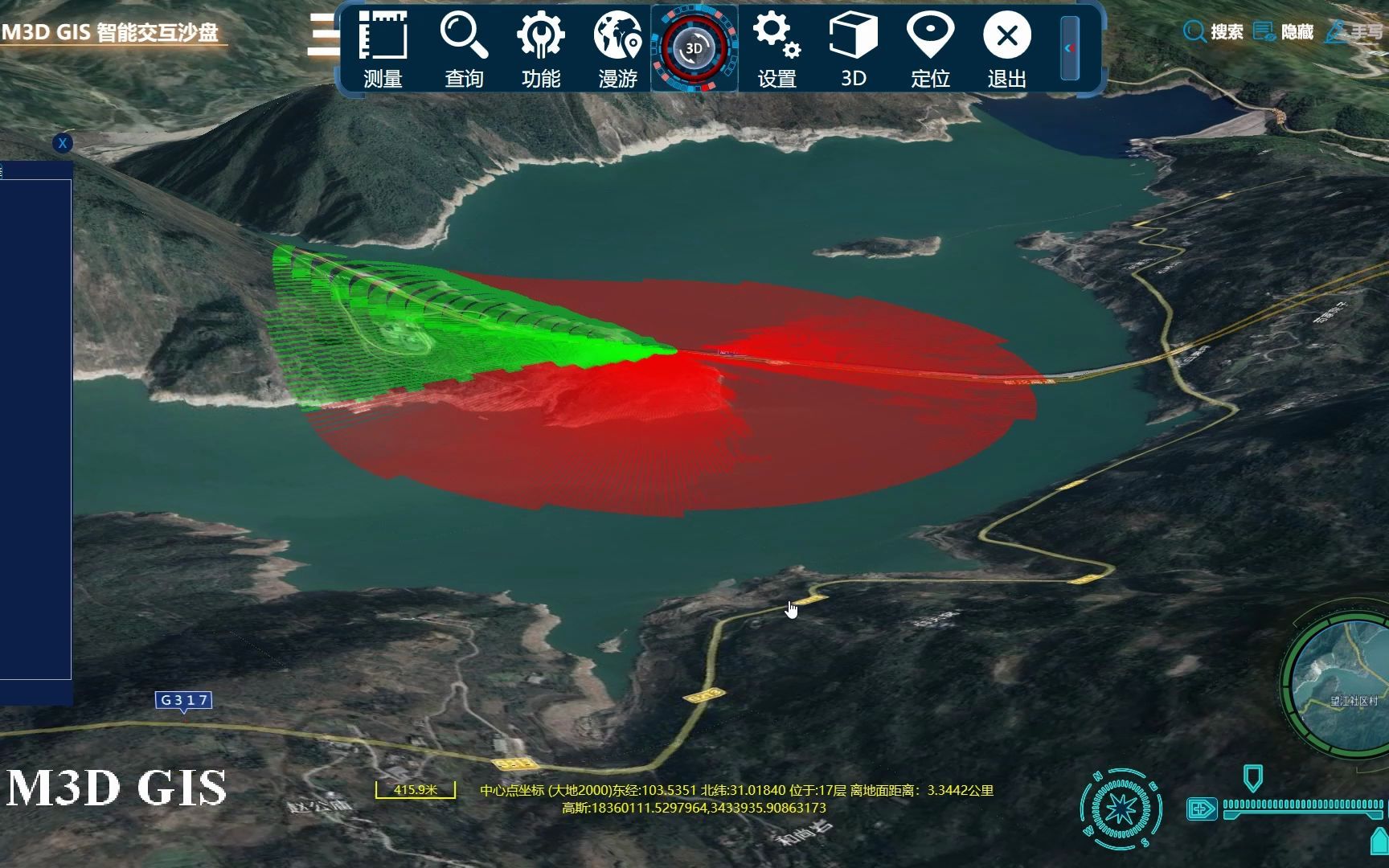 M3DGIS 多点触摸三维电子沙盘 态势标绘 模拟演示 可视化测量哔哩哔哩bilibili