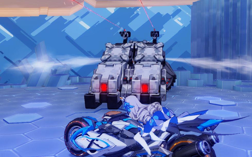 摩托车大战坦克!两任理之律者的战斗