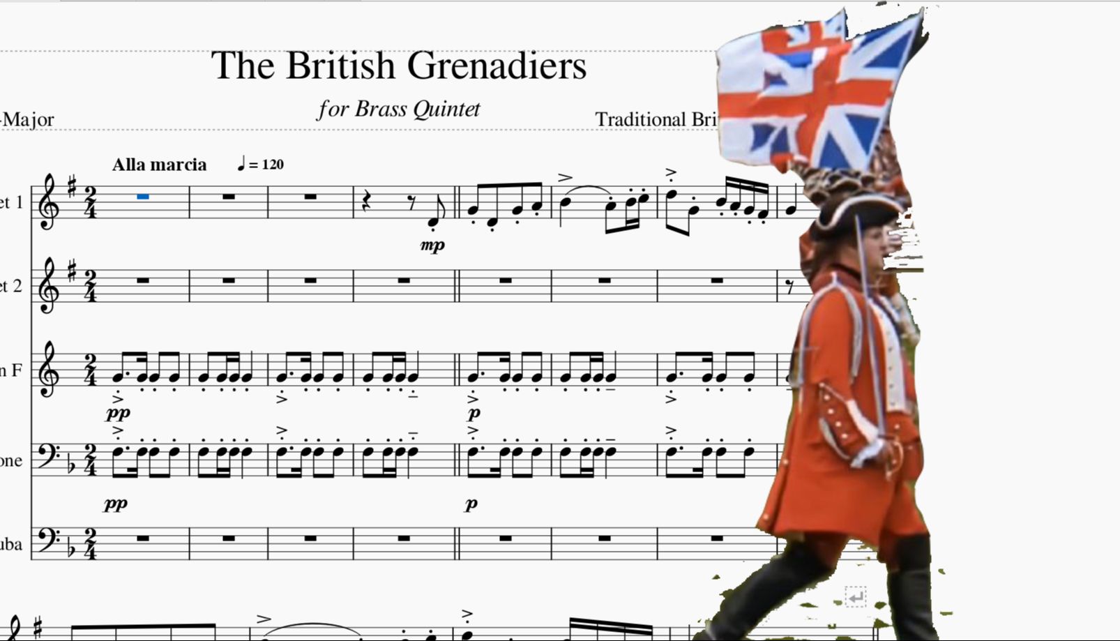 [图][扒谱]掷弹兵进行曲-The British Grenadiers