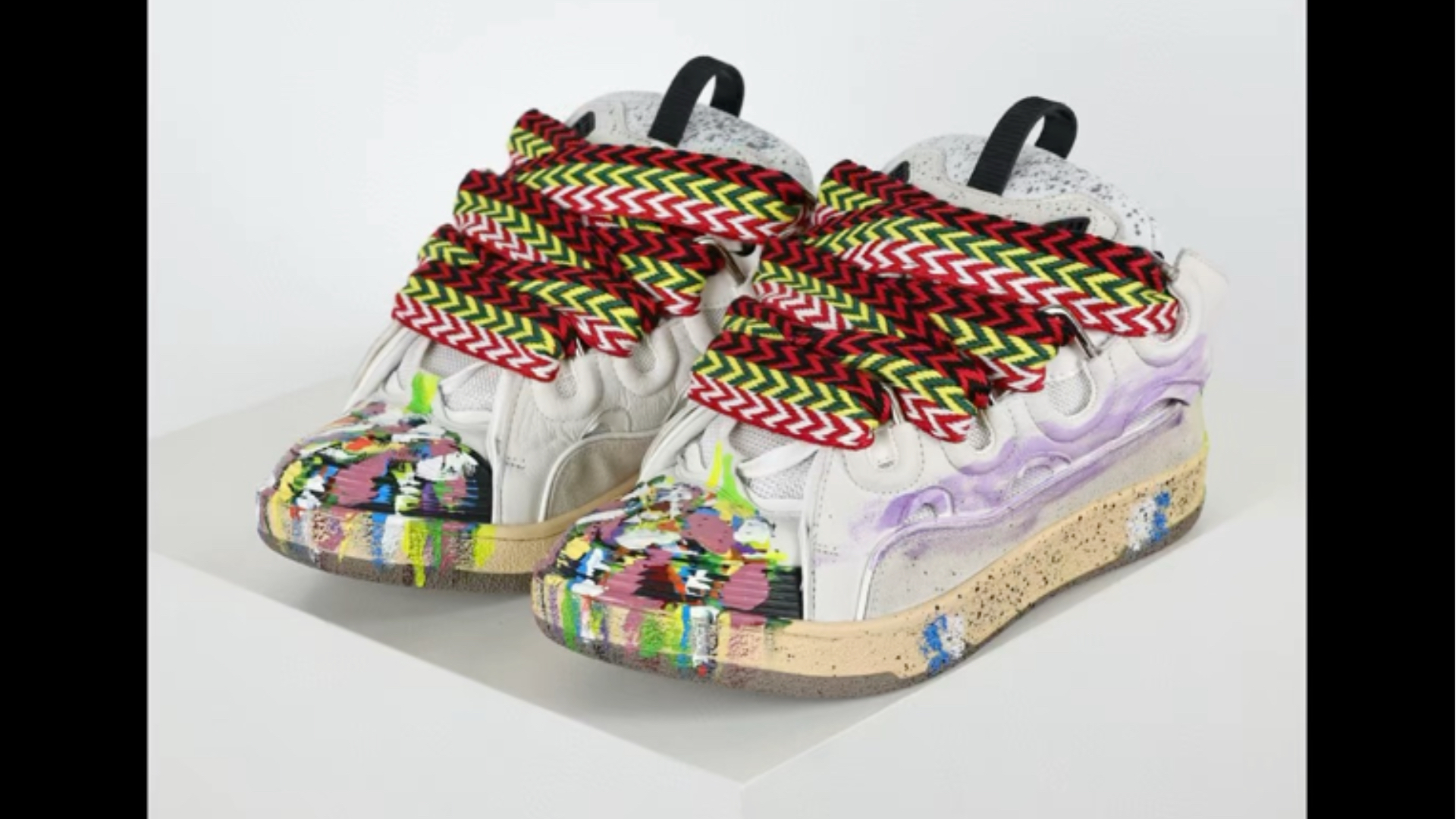 lanvin curb sneakers 浪凡走秀泼墨面包鞋