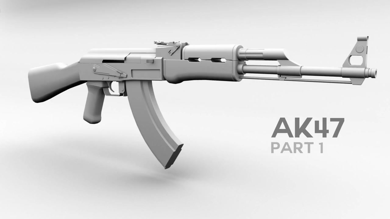 ak47模型制作教程3D AK 47 Model tutorial, Maya哔哩哔哩bilibili