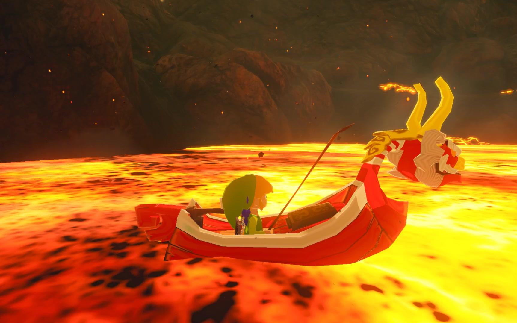 塞尔达传说旷野之息火山岩浆航行