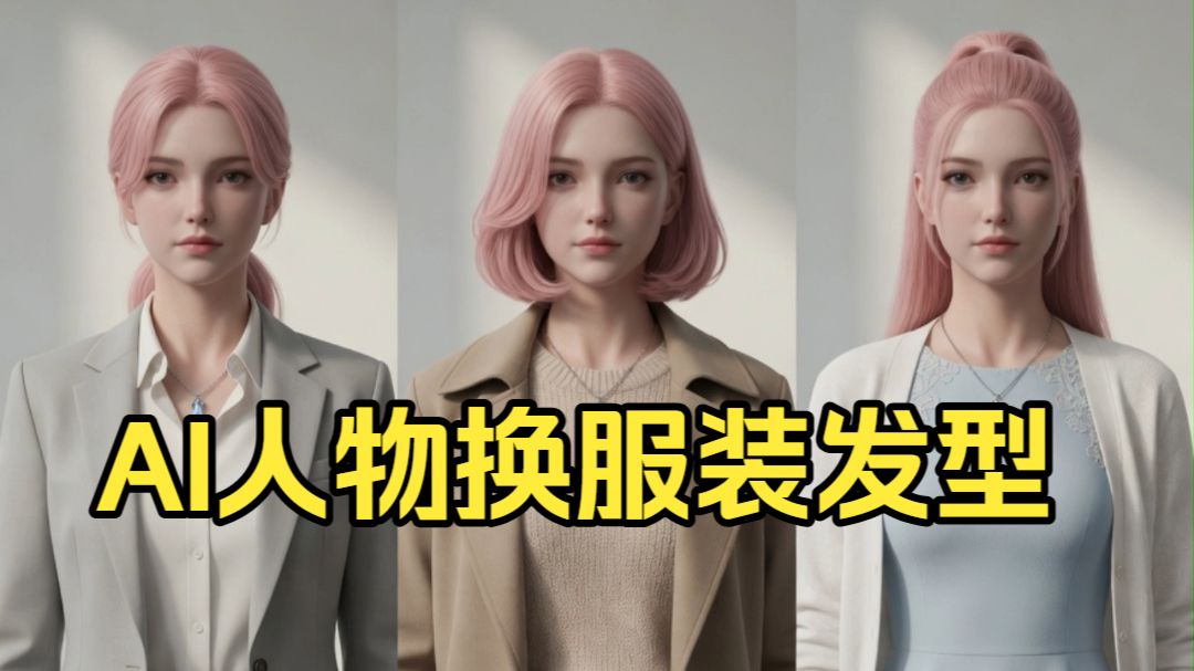 图片人物换发型服装,用不同的AI大模型