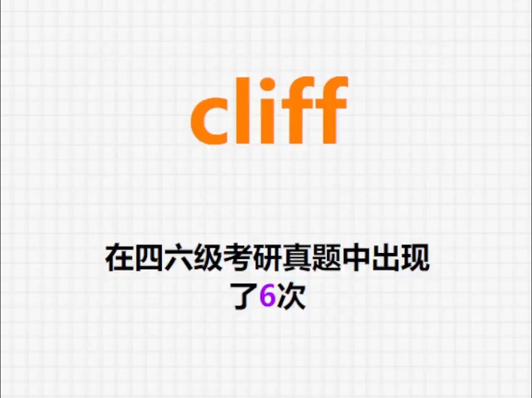 𐟔”高频单词:cliff哔哩哔哩bilibili