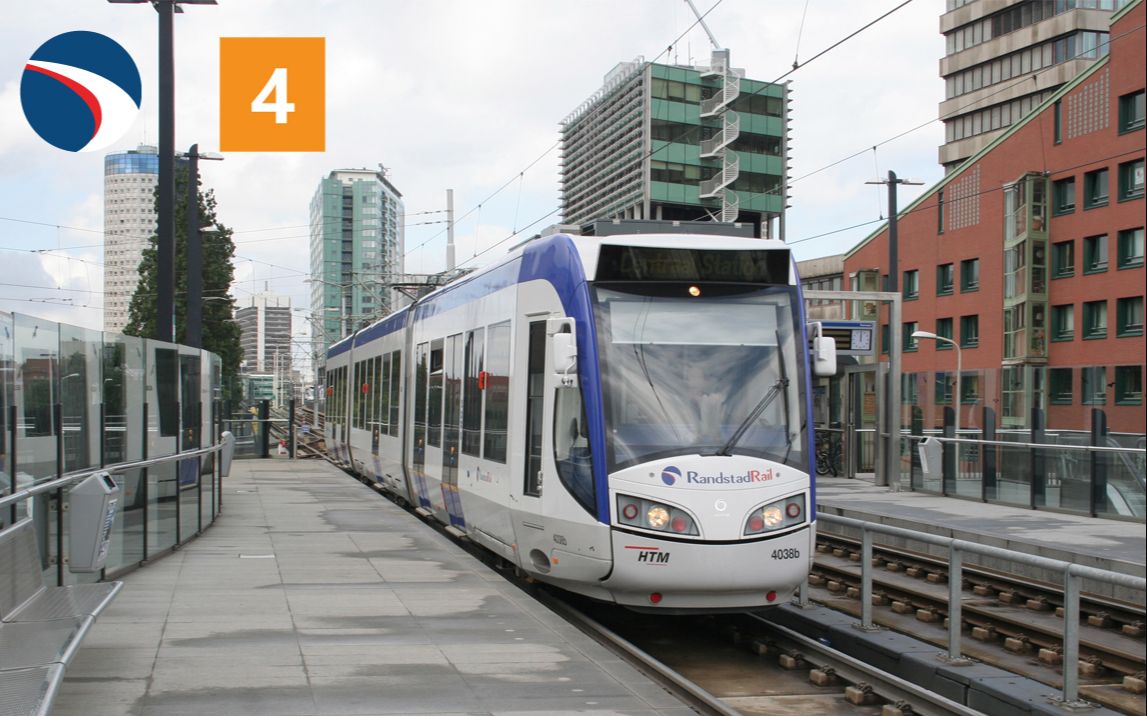 轻轨pov一车三用和地铁共线的有轨电车荷兰海牙轻轨4号线前方展望