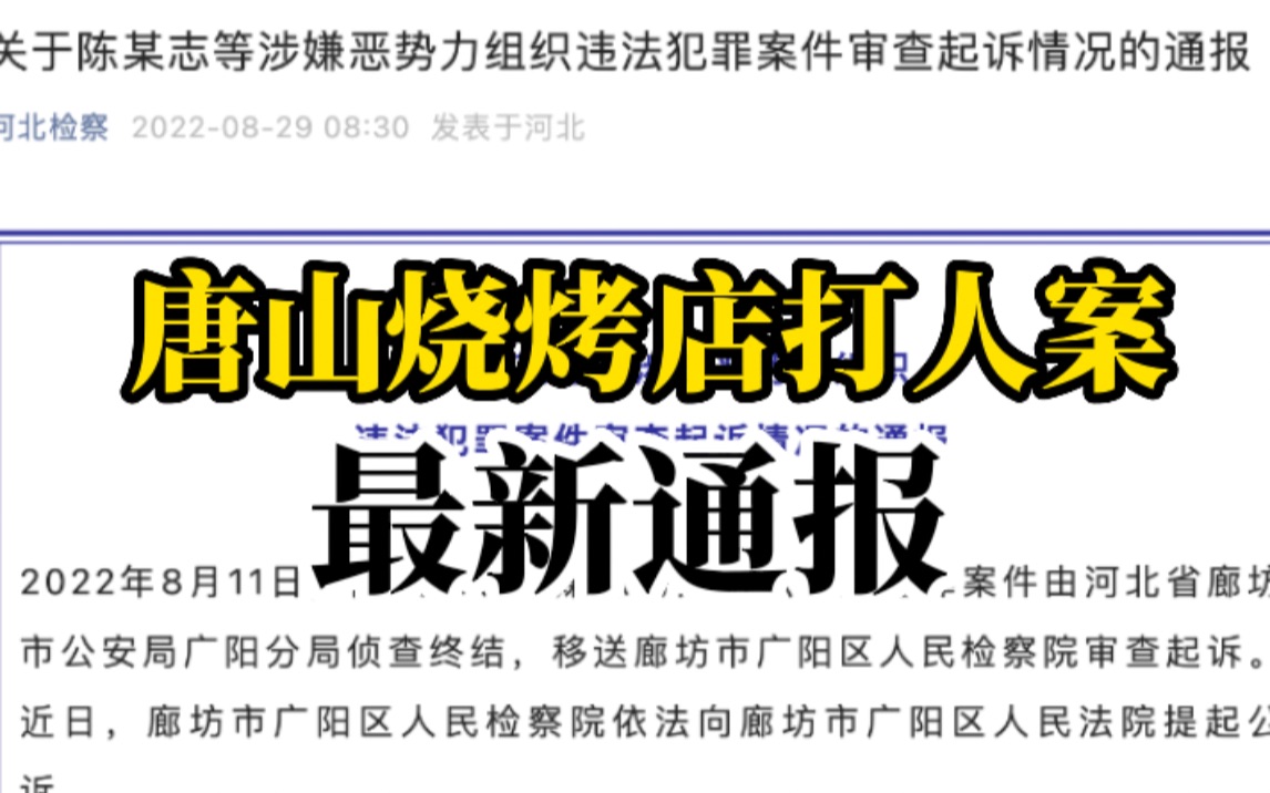 唐山烧烤店打人案审查起诉情况最新通报,其背后“保护伞”被查!哔哩哔哩bilibili