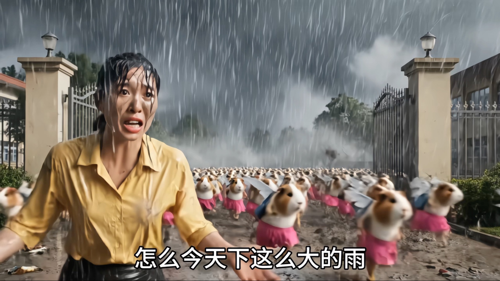 怎么今天下这么大的雨，猪妞们还来上学呀？-猪妞官方账号-猪妞官方账号-哔哩哔哩视频