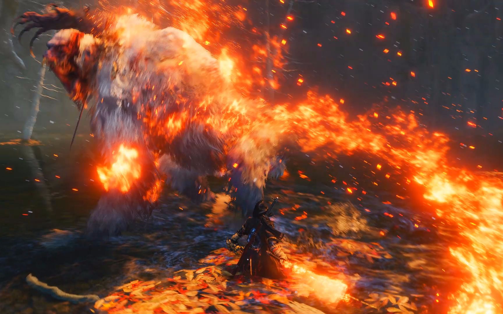 《只狼》双难 无伤狮子猿 火焰附牙斩流攻略解说